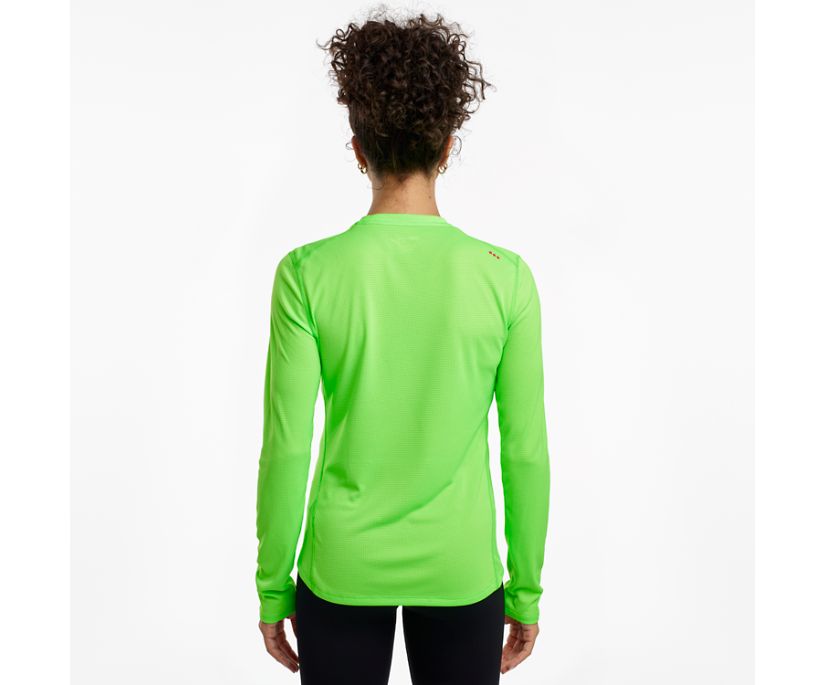 Saucony Stopwatch Long Sleeve Women's Shirts Green | AU 293UZGT